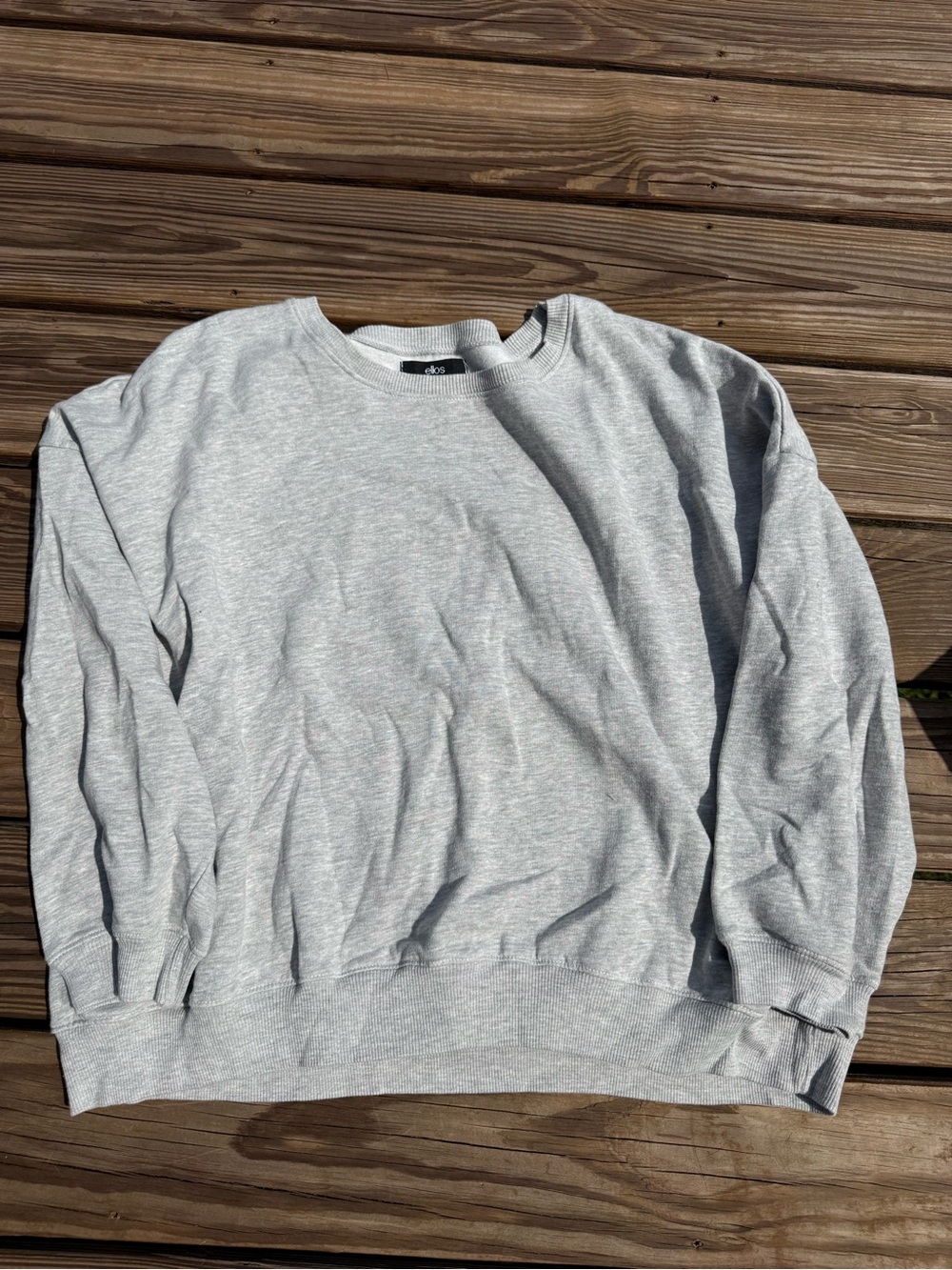 ellos Light Gray Men's Crewneck Sweatshirt
